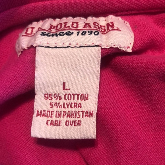 Woman’s pink Y2k U.S Polo collar tee shirt shirt - Picture 12 of 13